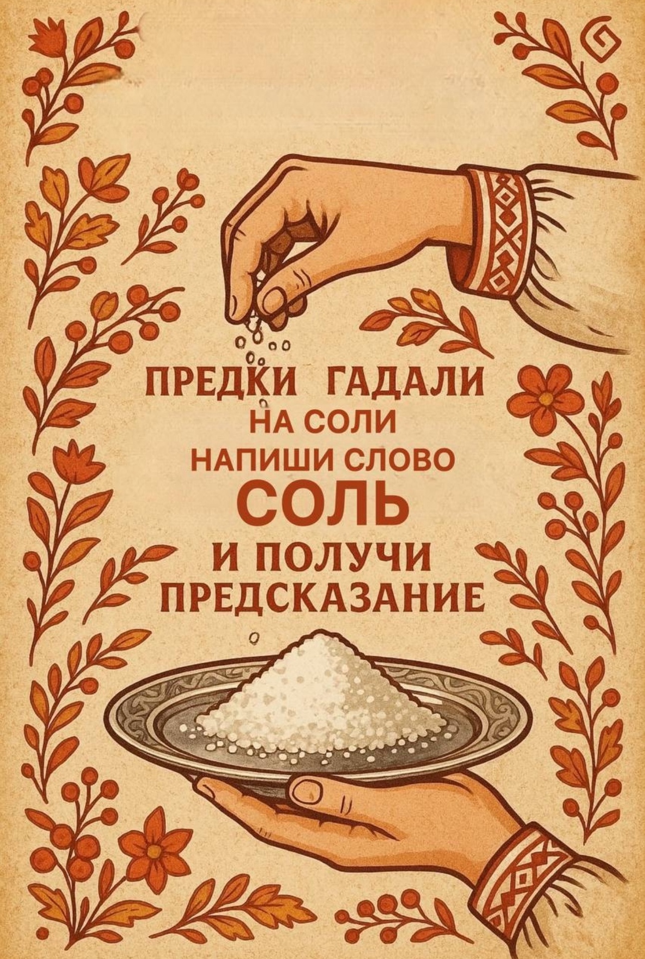 Один комментарий — одно предсказание! Напишите слово “СОЛЬ”, и узнайте, что приготовила для вас судьба….